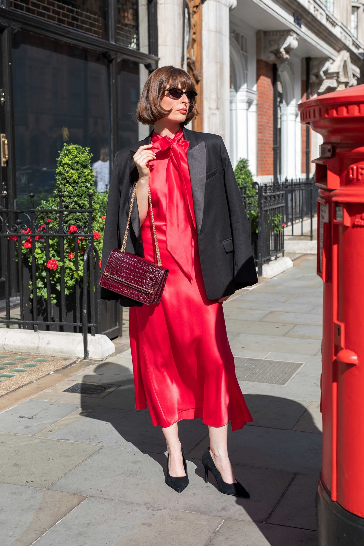 Queen of Hearts Red Poppy Silk Satin Dress