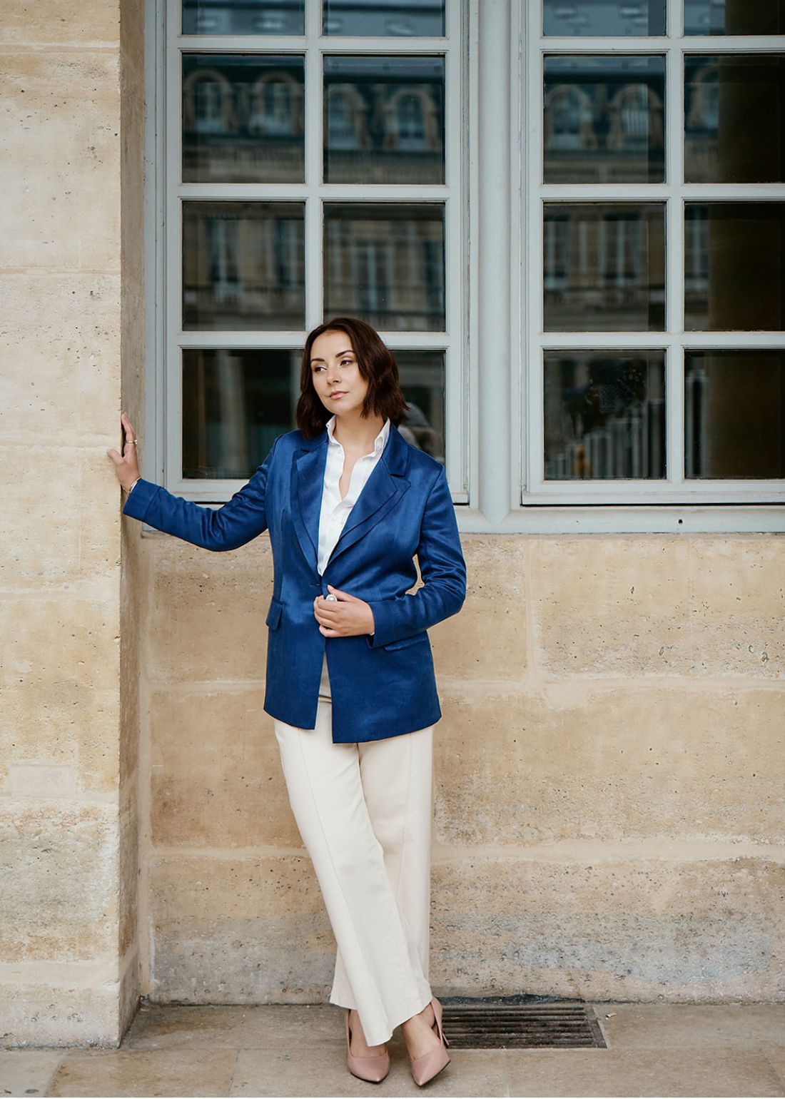 Blue Sapphire Silk Blazer