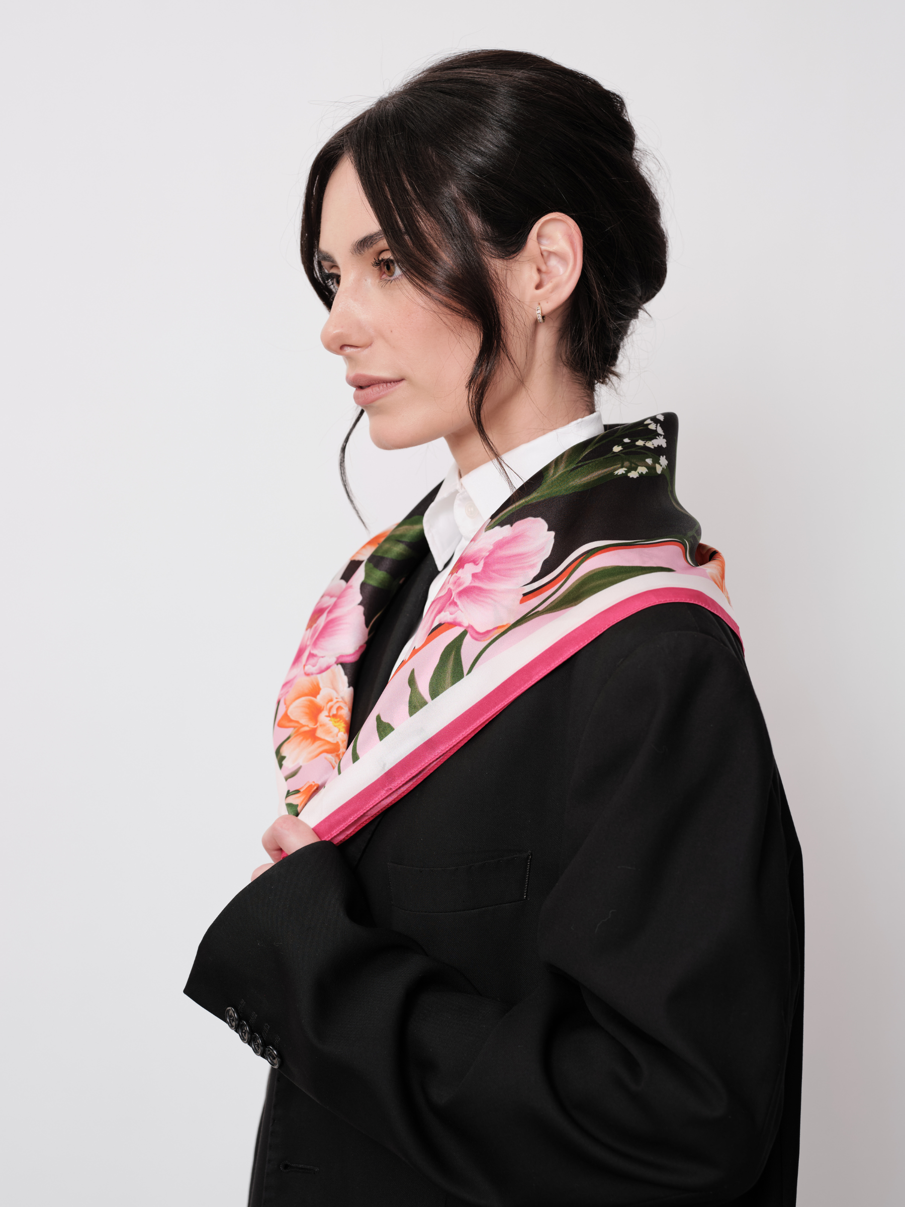 Silk Scarf Peonies HoA 60 x 60 cm