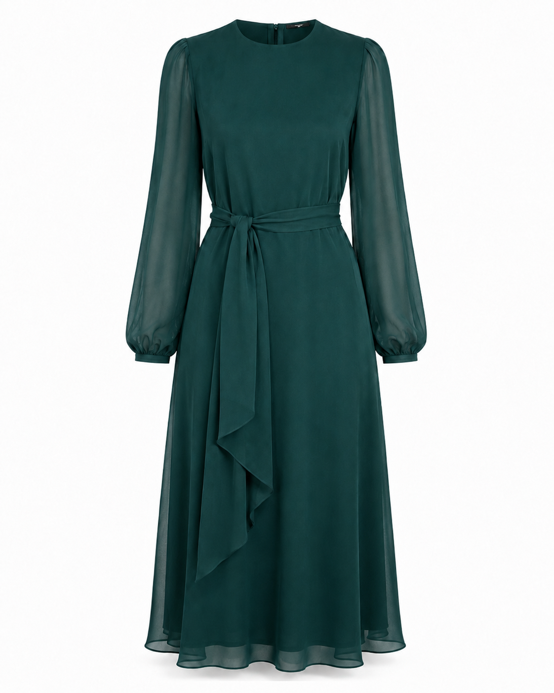 Ascot Chiffon Silk Midi Dress