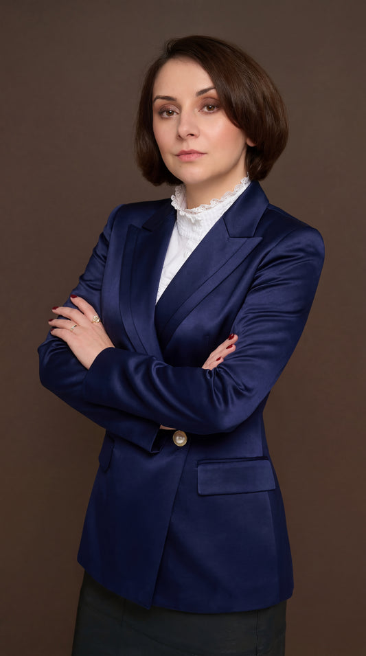 Blue Sapphire Silk Blazer