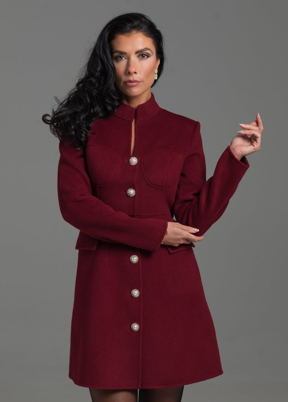 LR Wool Dress Coat with Silk Lining