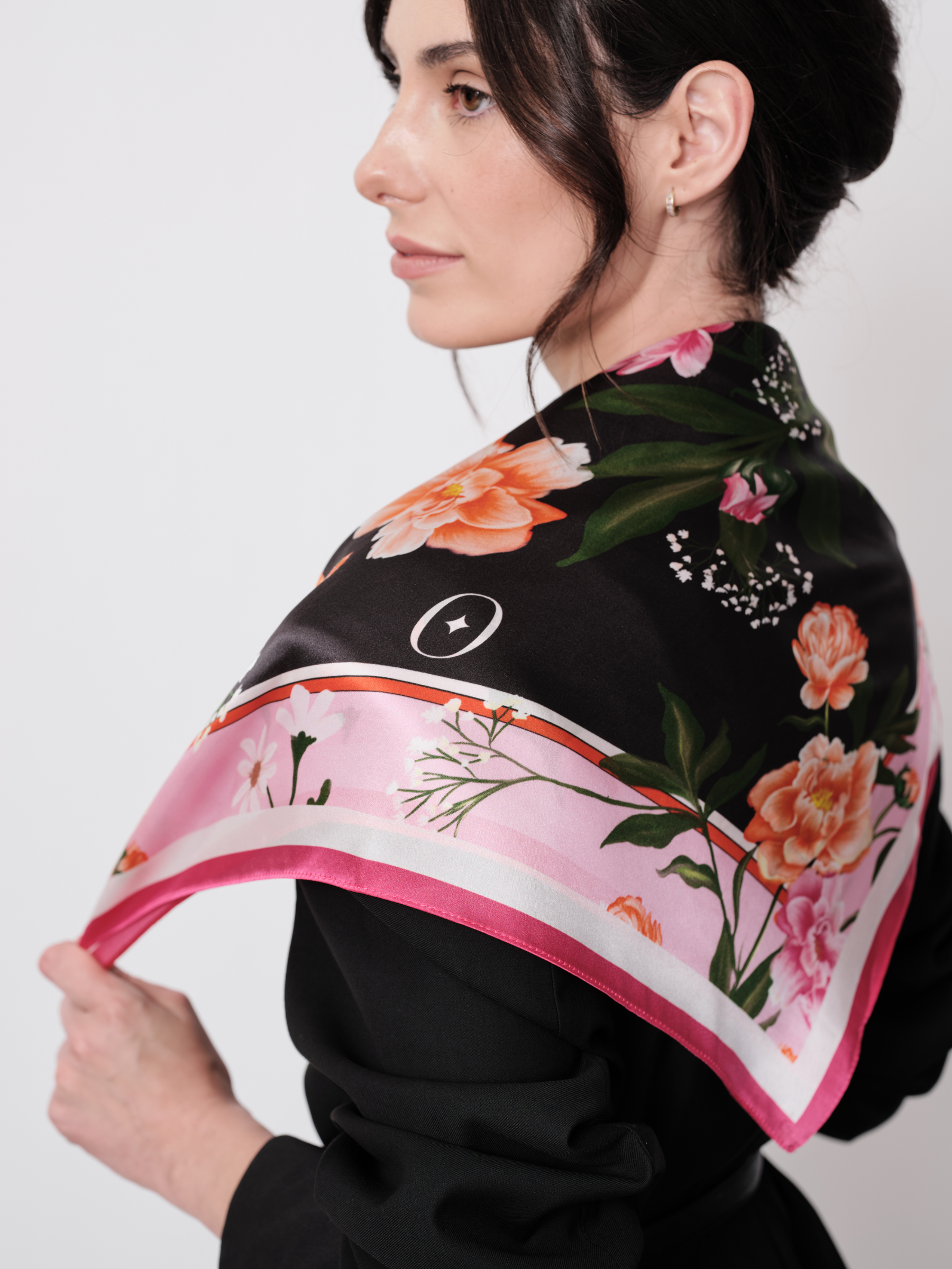 Silk Scarf Peonies HoA 60 x 60 cm
