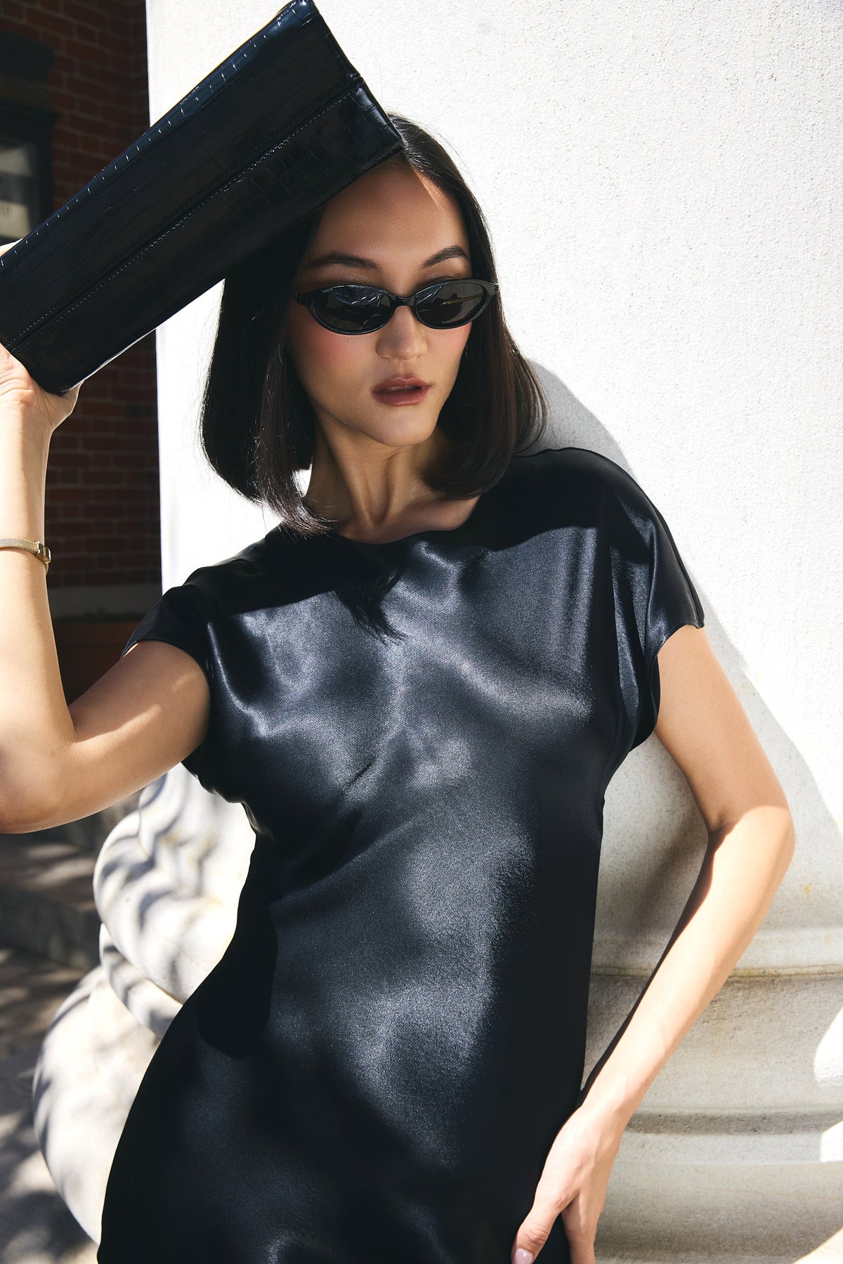 Amelia silk blend  - All seasons Maxi Satin Dress