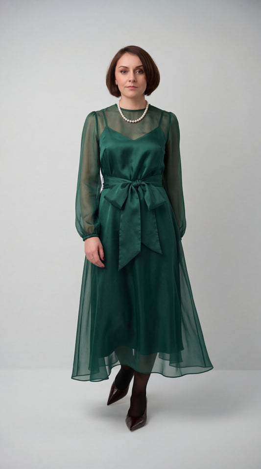 Ascot Summer Chiffon Silk Dress