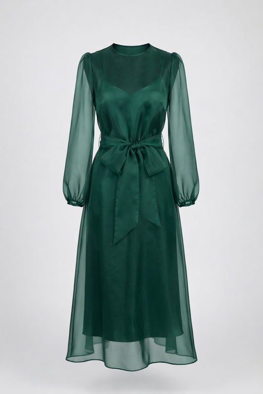 Ascot Summer Chiffon Silk Dress